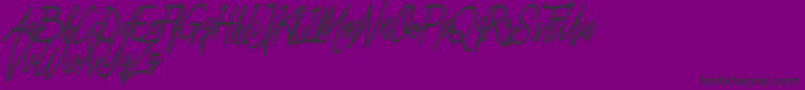 Asfrogas Font – Black Fonts on Purple Background