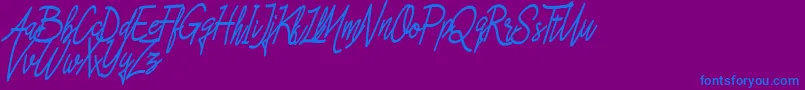 Asfrogas Font – Blue Fonts on Purple Background