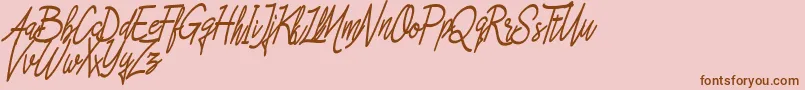 Asfrogas Font – Brown Fonts on Pink Background