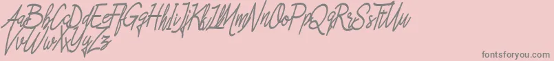 Asfrogas Font – Gray Fonts on Pink Background