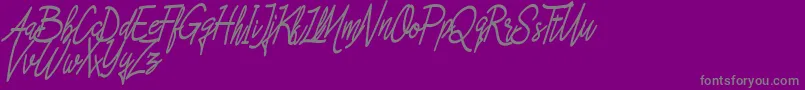 Asfrogas Font – Gray Fonts on Purple Background