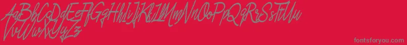 Asfrogas Font – Gray Fonts on Red Background
