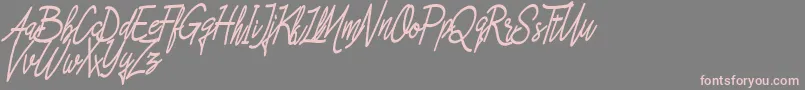 Asfrogas Font – Pink Fonts on Gray Background