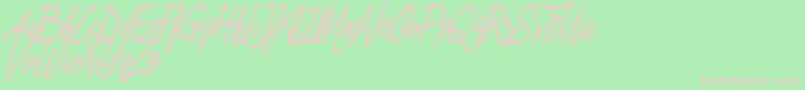 Asfrogas Font – Pink Fonts on Green Background