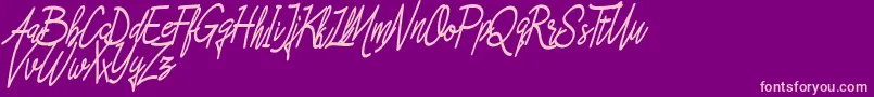 Asfrogas Font – Pink Fonts on Purple Background