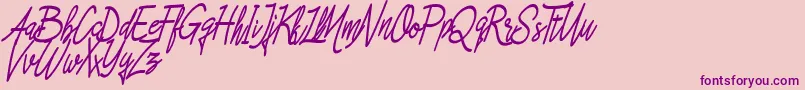Asfrogas Font – Purple Fonts on Pink Background