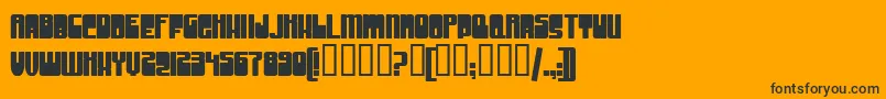 GrooveMachineUprightBold Font – Black Fonts on Orange Background
