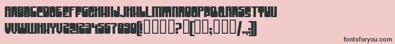 Czcionka GrooveMachineUprightBold – czarne czcionki na różowym tle