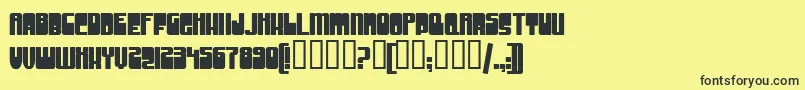 GrooveMachineUprightBold Font – Black Fonts on Yellow Background