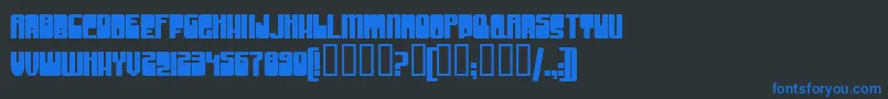 GrooveMachineUprightBold Font – Blue Fonts on Black Background