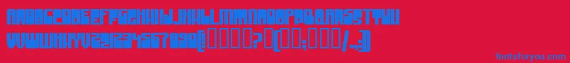 GrooveMachineUprightBold Font – Blue Fonts on Red Background