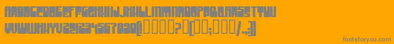 GrooveMachineUprightBold Font – Gray Fonts on Orange Background