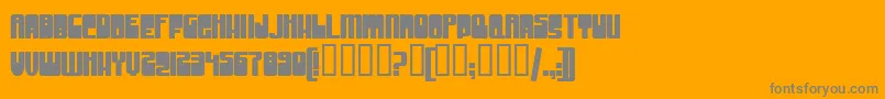 GrooveMachineUprightBold-fontti – harmaat kirjasimet oranssilla taustalla
