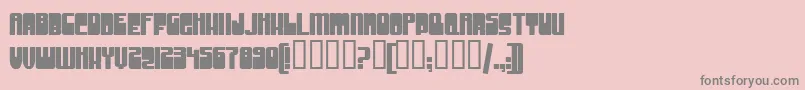 GrooveMachineUprightBold Font – Gray Fonts on Pink Background
