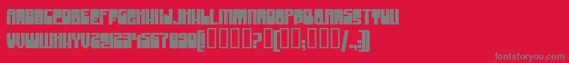 GrooveMachineUprightBold Font – Gray Fonts on Red Background