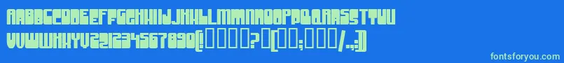 Шрифт GrooveMachineUprightBold – зелёные шрифты на синем фоне