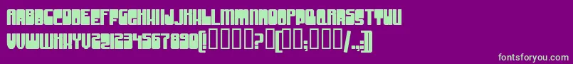 GrooveMachineUprightBold Font – Green Fonts on Purple Background