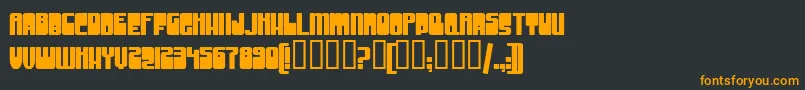 GrooveMachineUprightBold Font – Orange Fonts on Black Background