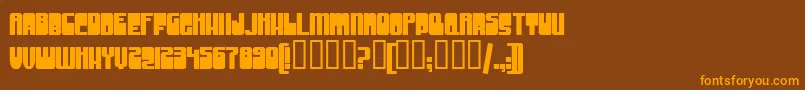GrooveMachineUprightBold Font – Orange Fonts on Brown Background