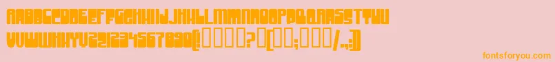GrooveMachineUprightBold Font – Orange Fonts on Pink Background
