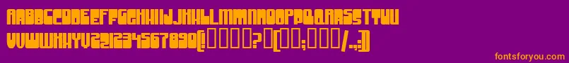 GrooveMachineUprightBold Font – Orange Fonts on Purple Background