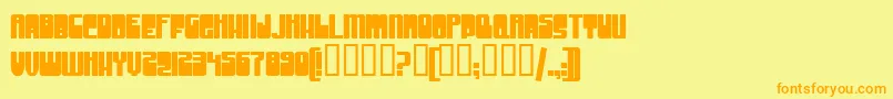 GrooveMachineUprightBold Font – Orange Fonts on Yellow Background