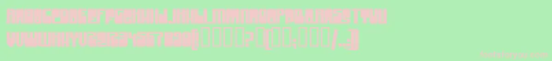 GrooveMachineUprightBold Font – Pink Fonts on Green Background