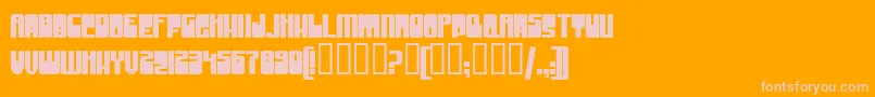 GrooveMachineUprightBold Font – Pink Fonts on Orange Background