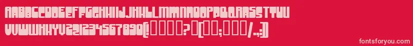 GrooveMachineUprightBold Font – Pink Fonts on Red Background