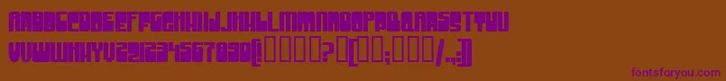 GrooveMachineUprightBold Font – Purple Fonts on Brown Background