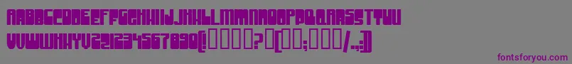 フォントGrooveMachineUprightBold – 紫色のフォント、灰色の背景