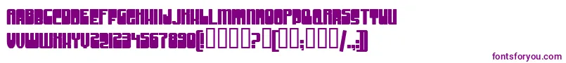 Шрифт GrooveMachineUprightBold – фиолетовые шрифты на белом фоне