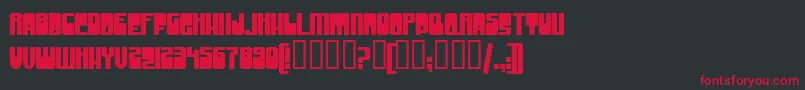 GrooveMachineUprightBold Font – Red Fonts on Black Background