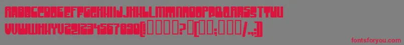GrooveMachineUprightBold Font – Red Fonts on Gray Background
