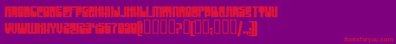 GrooveMachineUprightBold Font – Red Fonts on Purple Background
