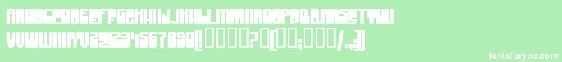 GrooveMachineUprightBold-Schriftart – Weiße Schriften auf grünem Hintergrund