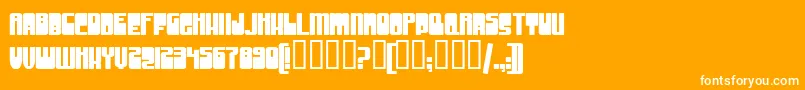 GrooveMachineUprightBold Font – White Fonts on Orange Background