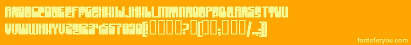 GrooveMachineUprightBold Font – Yellow Fonts on Orange Background
