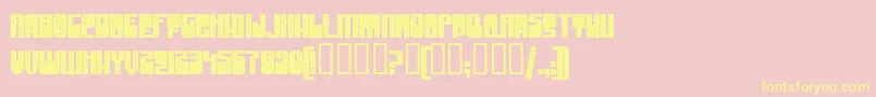 GrooveMachineUprightBold Font – Yellow Fonts on Pink Background