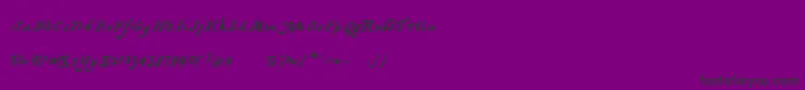 フォントHartzvier – 紫の背景に黒い文字