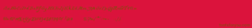 Hartzvier Font – Brown Fonts on Red Background