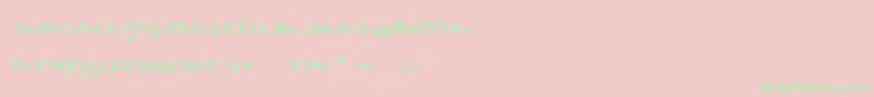 Hartzvier Font – Green Fonts on Pink Background