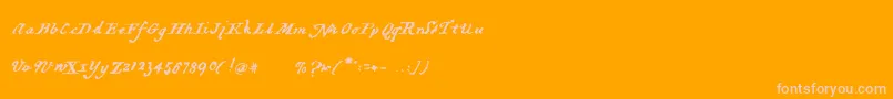 Hartzvier Font – Pink Fonts on Orange Background