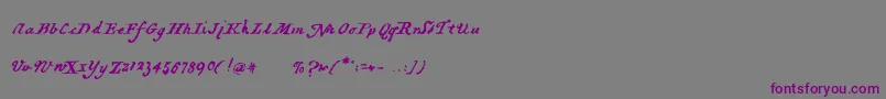 Шрифт Hartzvier – фиолетовые шрифты на сером фоне