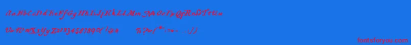 Hartzvier Font – Red Fonts on Blue Background