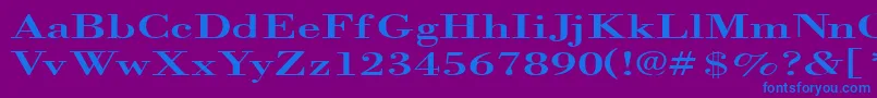 Orgrex Font – Blue Fonts on Purple Background