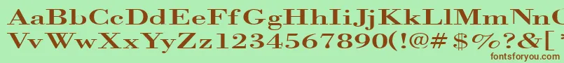 Orgrex Font – Brown Fonts on Green Background