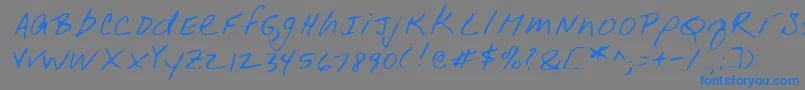 Lehn001 Font – Blue Fonts on Gray Background