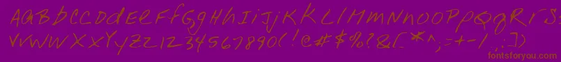 Więcej informacji o czcionce Lehn001 Czcionka Lehn001 – brązowe czcionki na fioletowym tle
