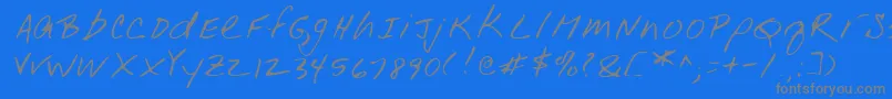 Lehn001 Font – Gray Fonts on Blue Background